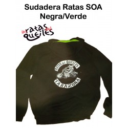 Sudadera Ratas SOA Negra/Verde